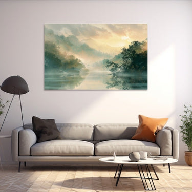 Foggy Landscape Painting